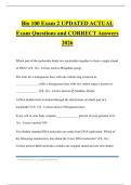 Bio 100 Exam 2 UPDATED ACTUAL Exam Questions and CORRECT Answers 2026