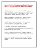 Army Electrical Explosives Safety Course &lpar;Ammo 28&rpar; QUESTIONS WITH ANSWERS