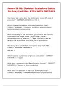 Ammo-28-DL- Electrical Explosives Safety for Army Facilities- EXAM WITH ANSWERS