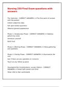 Nursing 250 Final Exam questions with answers