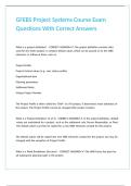 GFEBS Project Systems Course Exam Questions With Correct Answers