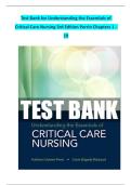 Test Bank for Understanding the Essentials of  Critical Care Nursing 3rd Edition Perrin Chapters 1 - 19