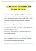 NEIEP Elevator 245-250 Exam 2026 Questions and Answers