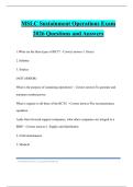 MSLC Sustainment Operations Exam 2026 Questions and Answers