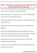 ICEV - Animal Science Certification Set 2 Questions with  Answers &lpar;100&percnt; Correct Answers&rpar; 