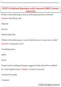 ICEV Certificate Questions with Answers &lpar;100&percnt; Correct  Answers&rpar;