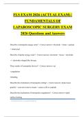 FLS EXAM 2026 &lpar;ACTUAL EXAM&rpar; &vert; FUNDAMENTALS OF LAPAROSCOPIC SURGERY EXAM 2026 Questions and Answers