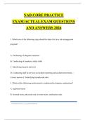 NAB CORE PRACTICE EXAM&sol;ACTUAL EXAM QUESTIONS AND ANSWERS 2026