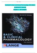 Test Bank for Basic and Clinical Pharmacology 14th Edition  by Bertram G&period; Katzung  Chapters 1 - 66 Complete