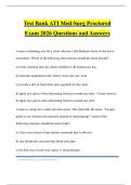 Test Bank ATI Med-Surg Proctored Exam 2026 Questions and Answers