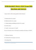 NFHS BASKET BALL TEST Exam 2026 Questions and Answers