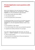 Private Applicator exam questions with answers