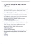 SEVI 3013 - Final Exam with Complete Solutions