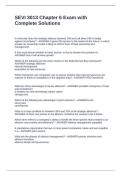 SEVI 3013 Chapter 6 Exam with Complete Solutions