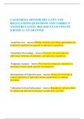 CALIFORNIA OPTOMETRY LAWS AND REGULATIONS QUESTIONS AND CORRECT ANSWERS LATEST 2025-2026 EXAM UPDATE &vert;GRADE A&plus; GUARANTEE
