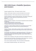 SEVI 3013 Exam 1 Rodeffer Questions and Answers