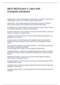 SEVI 3013 Exam 2- Uark with Complete Solutions