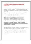 PSY 210 Final Exam questions with answers