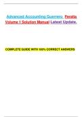 Advanced Accounting Guerrero  Peralta Volume 1 Solution Manual Latest Update&period;         COMPLETE GUIDE WITH 100&percnt; CORRECT ANSWERS