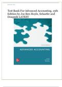 Test Bank For Advanced Accounting&comma; 15th Edition by Joe Ben Hoyle&comma; Schaefer and Doupnik&vert; 9781264798483&vert; LATEST