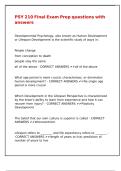 PSY 210 Final Exam Prep questions with answers