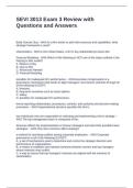 SEVI 3013 Exam 3 Review with Questions and Answers