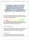 ATI RN MEDICAL SURGICAL PROCTORED  EXAM NEWEST 2026 ACTUAL EXAM  QUESTIONS AND CORRECT DETAILED  ANSWERS &lpar;VERIFIED ANSWERS&rpar; ALL  ANSWERED &lbrace;200 Q & A&rcub; ALREADY GRADED A&plus;  &vert; BRAND NEW&excl; &vert; 100&percnt; GUARANTEED PASS 