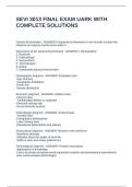 SEVI 3013 FINAL EXAM UARK WITH COMPLETE SOLUTIONS