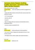 Coronary Artery Bypass Grafting &lpar;CABG&rpar; 422 Exam 1 Questions With 100- Verified Answers&period;docx