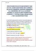 HESI PHARM EVOLVE EXAM NEWEST 2026  ACTUAL EXAM QUESTIONS AND CORRECT  DETAILED ANSWERS &lpar;VERIFIED ANSWERS&rpar;  ALL ANSWERED &lbrace;65 Q & A&rcub; ALREADY  GRADED A&plus;&sol; EVOLVE HESI PHARM EXAM&sol;  CURRENTLY TESTING EXAM &vert; BRAND NEW&excl;  &vert; 100&percnt; GUARANTEED PASS 