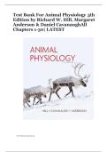 Test Bank For Animal Physiology 5th Edition by Richard W&period; Hill&comma; Margaret Anderson & Daniel Cavanaugh&vert; 9780197552438&vert; All Chapters 1-30&vert; LATEST