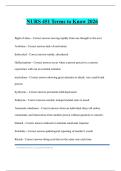 NURS 451 Terms to Know 2026