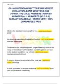 CA HA DISPENSING WRITTEN EXAM NEWEST  2026 ACTUAL EXAM QUESTIONS AND  CORRECT DETAILED ANSWERS &lpar;VERIFIED  ANSWERS&rpar; ALL ANSWERED &lbrace;40 Q & A&rcub;  ALREADY GRADED A&plus; &vert; BRAND NEW&excl; &vert; 100&percnt;  GUARANTEED PASS 