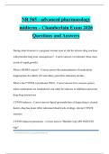 NR 565 - advanced pharmacology midterm &ndash; Chamberlain Exam 2026 Questions and Answers