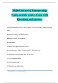NR565 Advanced Pharmacology Fundamentals Week 1 Exam 2026 Questions and Answers