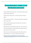 Portage Biochemistry- Module 3 Exam 2026 Questions and Answers