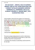 NR 326 EXAM 1 &ndash; MENTAL HEALTH NURSING  NEWEST 2026 ACTUAL EXAM QUESTIONS AND  CORRECT DETAILED ANSWERS &lpar;VERIFIED  ANSWERS&rpar; ALL ANSWERED &lbrace;190 Q & A&rcub;  ALREADY GRADED A&plus; &vert; BRAND NEW&excl; &vert; 100&percnt;  GUARANTEED PASS 