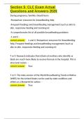 Section 5 CLC Exam Actual Questions and Answers 2026&period;docx