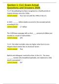 Section 1 CLC Exam Actual Questions and Answers 2026&period;docx