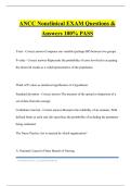 ANCC Nonclinical EXAM Questions & Answers 100% PASS