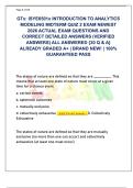 GTx&colon; ISYE6501x INTRODUCTION TO ANALYTICS  MODELING MIDTERM QUIZ 2 EXAM NEWEST  2026 ACTUAL EXAM QUESTIONS AND  CORRECT DETAILED ANSWERS &lpar;VERIFIED  ANSWERS&rpar; ALL ANSWERED &lbrace;30 Q & A&rcub;  ALREADY GRADED A&plus; &vert; BRAND NEW&excl; &vert; 100&percnt;  GUARANTEED PASS 