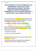 CMN 548 MODULE 5 PSYCHOPHARMACOLOGY  EXAM NEWEST 2026 ACTUAL EXAM  QUESTIONS AND CORRECT DETAILED  ANSWERS &lpar;VERIFIED ANSWERS&rpar; ALL  ANSWERED &lbrace;120 Q & A&rcub; ALREADY GRADED A&plus; &vert;  BRAND NEW&excl; &vert; 100&percnt; GUARANTEED PASS 
