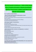 NR 222 Health & Wellness &ndash; 2025&ndash;2026 Topics  Focus&colon; Health promotion&comma; disease prevention&comma;  wellness assessment&comma; patient education&comma; and  lifestyle interventions&period;
