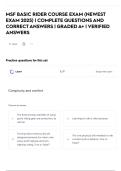 MSF BASIC RIDER COURSE EXAM &lpar;NEWEST EXAM 2025&rpar; &vert; COMPLETE QUESTIONS AND CORRECT ANSWERS &vert; GRADED A&plus; &vert; VERIFIED ANSWERS