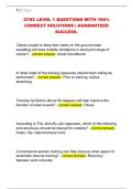 CFSC LEVEL 1 QUESTIONS WITH 100&percnt;  CORRECT SOLUTIONS &vert; GUARANTEED  SUCCESS&period; 