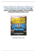 Solution Manual For Automotive Technology&comma; A Systems Approach&comma; 4th Canadian Edition By Erjavec All Chapters Complete Newest Edition Instant Download &lpar;Section 1 to 9&rpar;