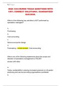 ISQS 3344 BURNS TEXAS QUESTIONS WITH  100&percnt; CORRECT SOLUTIONS &vert; GUARANTEED  SUCCESS&period; 