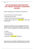MN LIFE INSURANCE QUESTIONS WITH  100&percnt; CORRECT SOLUTIONS &vert; GUARANTEED  SUCCESS&period; 