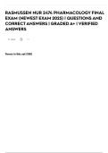 RASMUSSEN NUR 2474 PHARMACOLOGY FINAL EXAM &lpar;NEWEST EXAM 2025&rpar; &vert; QUESTIONS AND CORRECT ANSWERS &vert; GRADED A&plus; &vert; VERIFIED ANSWERS