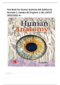 Test Bank for Human Anatomy 6th Edition by Kenneth S&period; Saladin&vert; 9781260399721&vert; All Chapters 1-28&vert; LATEST